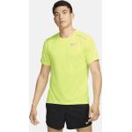 Gelbe Kurzärmelige Nike Miler T-Shirts für Herren Größe L 