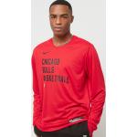 Rote Sportliche Langärmelige NBA T-Shirts für Herren Größe M 