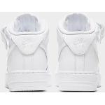 Weiße Nike Air Force 1 Mid High Top Sneaker & Sneaker Boots aus Leder für Kinder Größe 35,5 