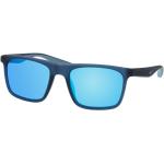 Blaue Nike Quadratische Kunststoffsonnenbrillen für Herren 