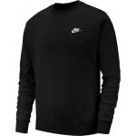 Schwarze Langärmelige Nike Herrensweatshirts aus Fleece Größe M 