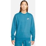 Blaue Nike Bio Rundhals-Ausschnitt Rundhals-Pullover aus Fleece für Herren Größe M 