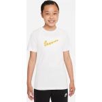 Beige Casual Nike Kinder T-Shirts mit Gänseblümchen-Motiv aus Filz Größe 152 