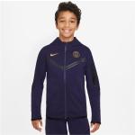 Reduzierte Blaue Nike Tech Fleece PSG Kinderfleecejacken mit Kapuze aus Fleece Größe 122 