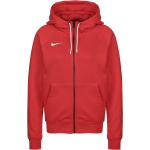 Rote Nike Park Kapuzenjacken aus Fleece für Damen Größe XL 