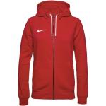 Reduzierte Rote Nike Park Zip Hoodies & Sweatjacken aus Fleece mit Kapuze für Damen 