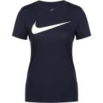 Blaue Nike Swoosh T-Shirts für Damen Größe S 