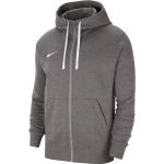 Graue Nike Park Zip Hoodies & Sweatjacken mit Reißverschluss aus Baumwolle mit Kapuze für Herren Übergrößen 
