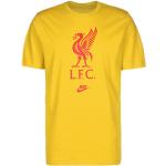 Gelbe Nike Performance FC Liverpool T-Shirts für Herren Größe M 