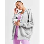 Dunkelgraue Oversize Nike Zip Hoodies & Sweatjacken mit Reißverschluss aus Baumwolle für Damen Größe S 