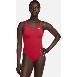 Nike Poly Solid einteiliger Fastback-Badeanzug für Damen - Rot