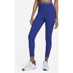 Nike Pro 7/8-Leggings mit Glanz und hohem Taillenbund für Damen - Blau
