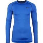 Blaue Langärmelige Nike Pro Longsleeves & Langarmshirts 