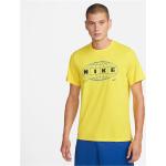 Reduzierte Gelbe Nike Pro T-Shirts aus Polyester für Herren Größe XL 