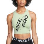 Grüne Nike Pro Tank-Tops Cropped für Damen Größe XL für den für den Sommer 