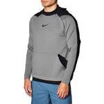 Anthrazitfarbene Nike Pro Herrenhoodies & Herrenkapuzenpullover aus Fleece 
