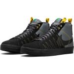 Schwarze Skater Nike Blazer Mid High Top Sneaker & Sneaker Boots mit Schnürsenkel aus Leder für Herren Größe 39 