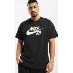 Schwarze Kurzärmelige Nike SB Collection Rundhals-Ausschnitt T-Shirts für Herren Größe L 