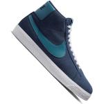 Aquablaue Nike Blazer Mid High Top Sneaker & Sneaker Boots mit Schnürsenkel aus Veloursleder mit herausnehmbarem Fußbett für Herren Größe 40,5 