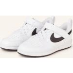 Weiße Nike Court Borough Low Sneaker mit Klettverschluss aus Textil für Herren 