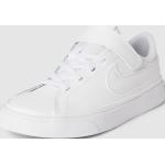 Weiße Unifarbene Nike Kindersneaker & Kinderturnschuhe mit Schnürsenkel aus Leder Größe 34 