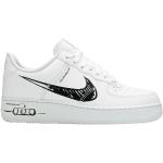Reduzierte Weiße Nike Air Force 1 Low Sneaker aus Leder für Herren Größe 43 