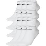 Weiße Unifarbene Nike Damensocken & Damenstrümpfe Größe 49 12-teilig 