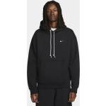 Schwarze Nike Swoosh Herrenhoodies & Herrenkapuzenpullover aus Fleece mit Kapuze Größe L 