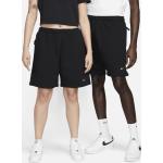 Reduzierte Schwarze Nike Swoosh Herrenshorts mit Basketball-Motiv mit Reißverschluss aus Fleece Größe XL 