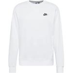 Weiße Bestickte Sportliche Nike Rundhals-Ausschnitt Herrensweatshirts aus Baumwolle für den für den Sommer 