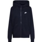 Schwarze Nike Essentials Zip Hoodies & Sweatjacken mit Reißverschluss aus Baumwolle mit Kapuze für Damen Größe XS 