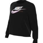 Schwarze Casual Langärmelige Nike T-Shirts aus Baumwolle für Damen Größe M 