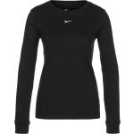 Schwarze Langärmelige Nike Bio Rundhals-Ausschnitt Damenlongsleeves & Damenlangarmshirts Größe S 