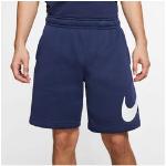Marineblaue Streetwear Nike Graphic Kurze Hosen für Herren Größe L 