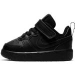 Reduzierte Schwarze Nike Court Borough Low Sneaker aus Leder für Kinder Größe 27 für den für den Frühling 