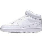 Sneaker NIKE SPORTSWEAR "Wmns Court Vision Mid" weiß Schuhe Schnürstiefeletten Design auf den Spuren des Air Force 1