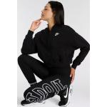 Reduzierte Schwarze Oversize Nike Mini Zip Hoodies & Sweatjacken aus Baumwolle Cropped für Damen Größe XL 