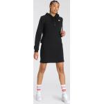 Reduzierte Schwarze Bestickte Sportliche Langärmelige Nike Sweatkleider mit Reißverschluss aus Baumwolle für Damen Größe S 