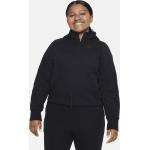 Schwarze Nike Tech Fleece Fleecepullover für Kinder mit Reißverschluss aus Fleece 