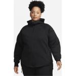 Reduzierte Schwarze Nike Tech Fleece Damenhoodies & Damenkapuzenpullover mit Reißverschluss aus Fleece Große Größen 