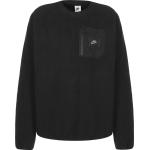 Schwarze Unifarbene Sportliche Nike Therma Rundhals-Ausschnitt Herrensweatshirts 