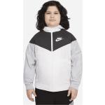Nike Sportswear Windrunner lockere, hüftlange Jacke mit Kapuze für ältere Kinder (Jungen) (erweiterte Größen) - Weiß