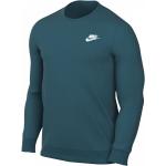 Cyanblaue Casual Nike Herrensweatshirts aus Baumwolle Größe M 