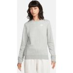 Reduzierte Graue Melierte Nike Rundhals-Ausschnitt Damensweatshirts aus Baumwolle Größe L 
