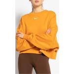 Reduzierte Orange Unifarbene Nike Damensweatshirts aus Baumwollmischung Größe XL 