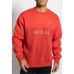 Reduzierte Rote Unifarbene Nike Herrensweatshirts aus Baumwollmischung Größe M für den für den Herbst 