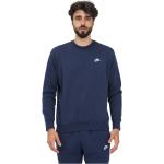 Reduzierte Blaue Bestickte Nike Herrensweatshirts aus Baumwolle Größe L 