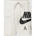 Weiße Nike Sweatshorts aus Baumwollmischung für Herren Größe L 