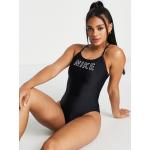 Schwarze Nike U-Boot-Ausschnitt Badeanzüge mit hohem Beinausschnitt für Damen Größe XS 