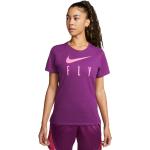 Violette Nike Dri-Fit T-Shirts für Damen Größe L 